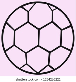 handball ball vector silhouette isolated