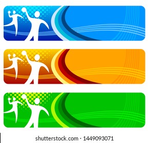 Handball banner background vector illustration