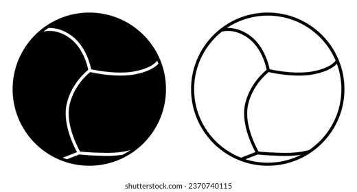 handball black outline icon sports design template vector illustration