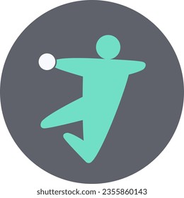 Handball-Wettkampfsymbol. Sportschild.  