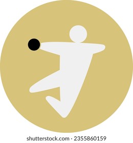 Handball-Wettkampfsymbol. Sportschild.  