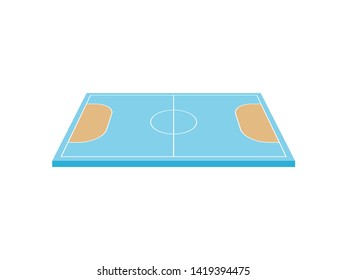 Handball court. View from above. Vector illustration on white background.