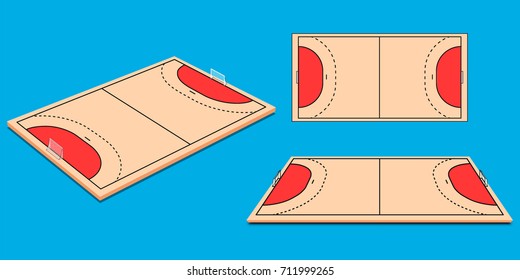 Handball courts in perspective