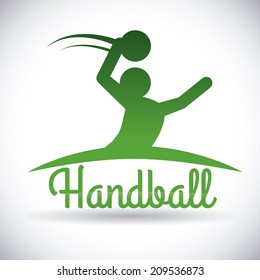 handball  design over gray background vector illustration