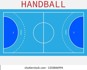 Handball field court vector illustration