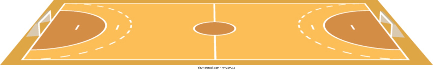 Handball field. vector illustration