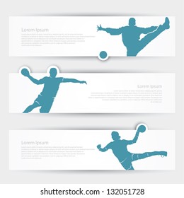 Handball headers - vector illustration