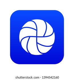 Handball icon blue vector isolated on white background