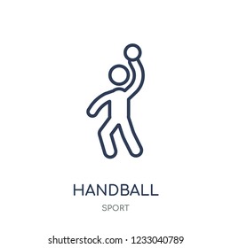 handball icon. handball linear symbol design from sport collection. Simple outline element vector illustration on white background