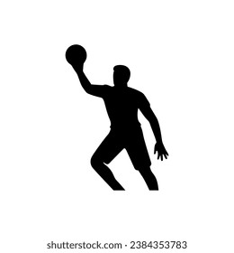 Icono de balonmano en fondo blanco - Ilustración vectorial simple