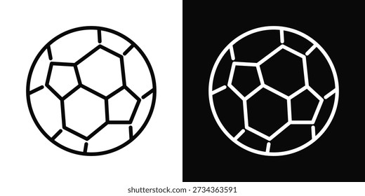 Estilo de fondo blanco y negro del icono del balonmano