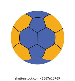 Handball. Ideal for team sports, handball themes, and fitness designs. Flat style isolated on white background