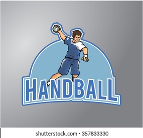 Handball Illustration design badge