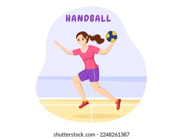 Ilustración de un jugador tocando la pelota con su mano y marcando un gol en una competencia deportiva plana de dibujo a mano