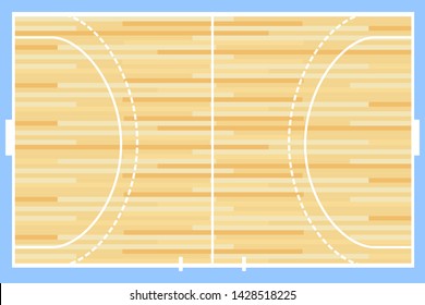 Handball indoor outdoor court background vector illustration layout