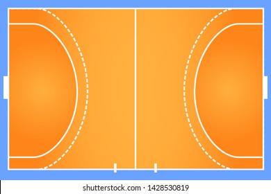 Handball indoor outdoor court background vector illustration layout