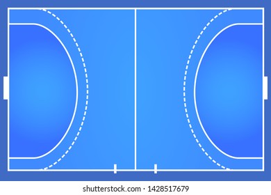 Handball indoor outdoorcourt background vector illustration layout