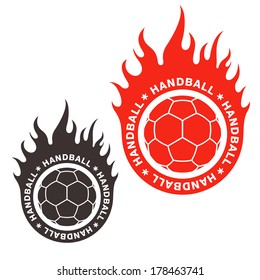 Handball. Isolated logo on white background. Vector illustration