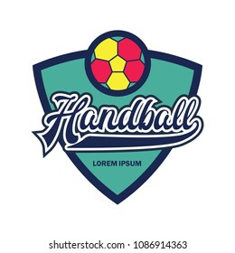 handball logo with text space for your slogan / tag line, vector illustration