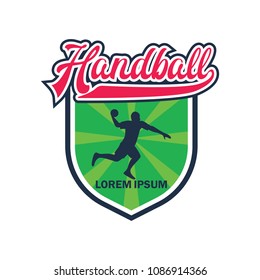 handball logo with text space for your slogan / tag line, vector illustration