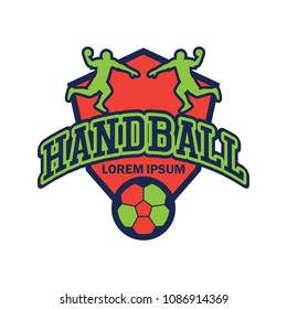 handball logo with text space for your slogan / tag line, vector illustration