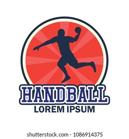 handball logo with text space for your slogan / tag line, vector illustration