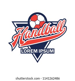 handball logo with text space for your slogan / tag line, vector illustration