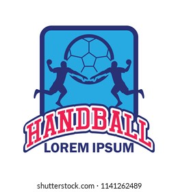 handball logo with text space for your slogan / tag line, vector illustration