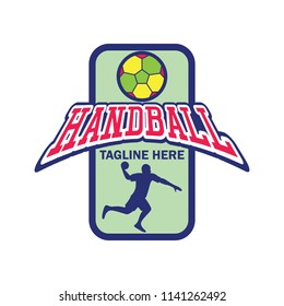 handball logo with text space for your slogan / tag line, vector illustration
