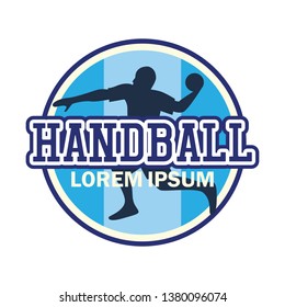 handball logo with text space for your slogan / tag line, vector illustration