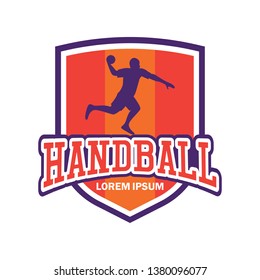 handball logo with text space for your slogan / tag line, vector illustration