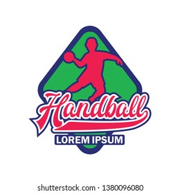 handball logo with text space for your slogan / tag line, vector illustration