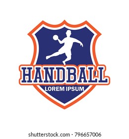 handball logo with text space for your slogan / tag line, vector illustration