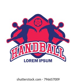 handball logo with text space for your slogan / tag line, vector illustration