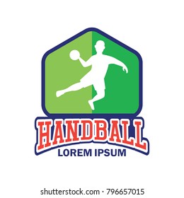 handball logo with text space for your slogan / tag line, vector illustration
