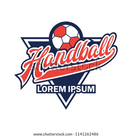 handball logo with text space for your slogan / tag line, vector illustration