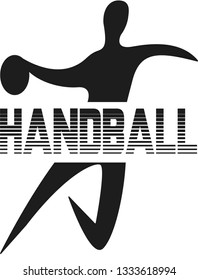 Handball man silhouette