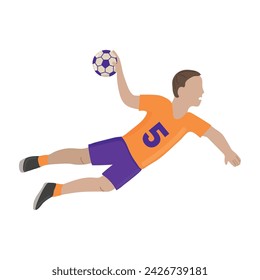 Handball-Spieler-Symbol Clipart Avatar-Logo-Typ isolierte Vektor-Illustration