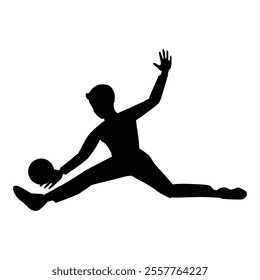 Handball Player Men Silhouette Icon for Sports and Athletic Themes