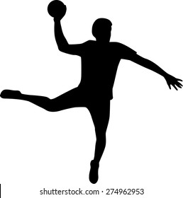 Handball Player Silhouette