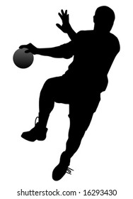 Handball player (vector)