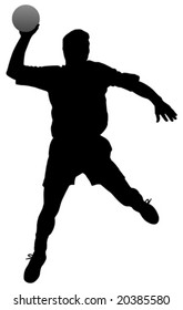 Handball player (vector)