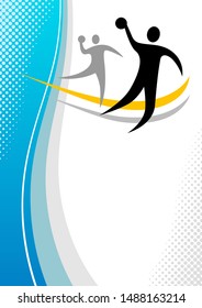 Handball poster background vector illustration