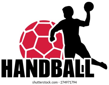 Handball Set Silhouette Ball