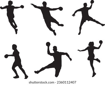 Handball-Silhouette-Vektorgrafik-Paket