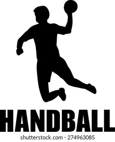 Handball Silhouette Word