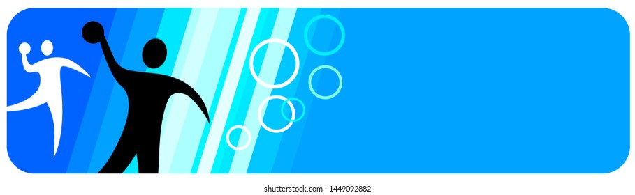 Handball sport banner vector illustration