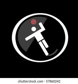 handball sport button symbol