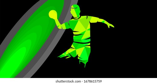 handball sport flyer vector illustration