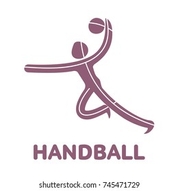 Handball sport game competition icon. Summer Olympic games symbols. Vector sport pictogram. Branding Identity Corporate logo design template. Vector illustration isolated on a white background